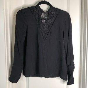 H&am Black Lace Blouse
